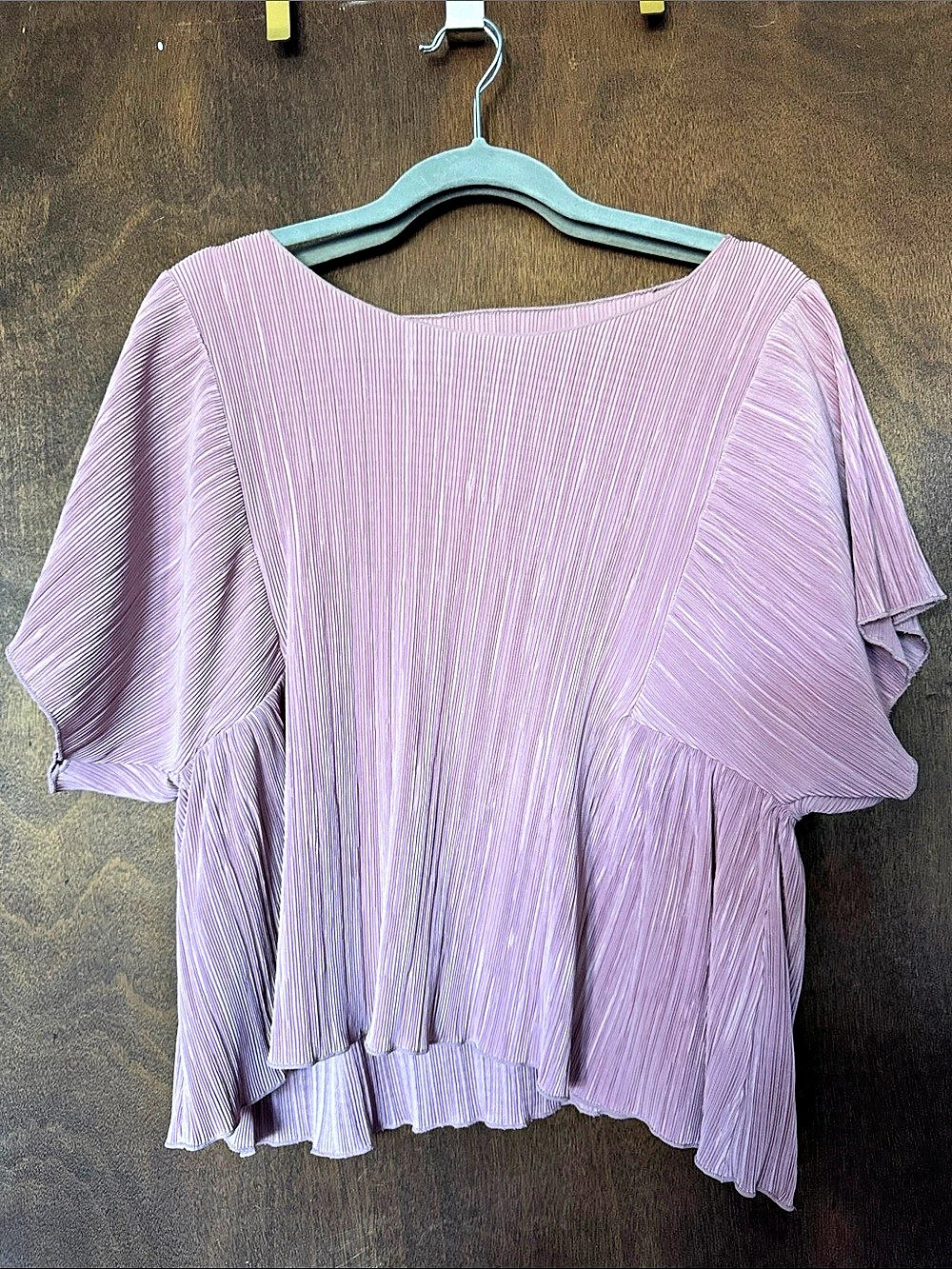 Madewell Texture & Thread Micropleat Top Pink Large